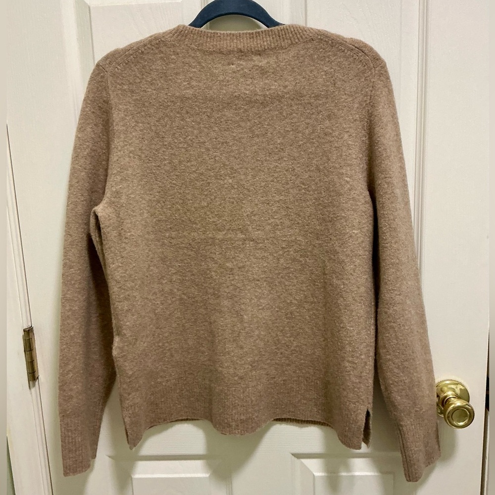 J. Crew Factory Preppy Wool Blend Pullover Sweater Neutral Fawn Career SZ Medium - Picture 13 of 13